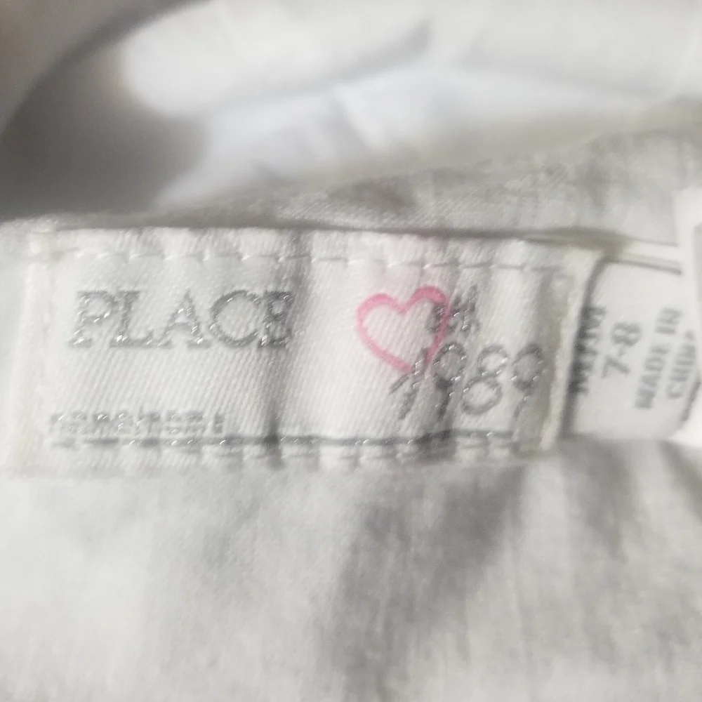 Sweet white cotton/poly sz M hat w flower - Picture 8 of 9